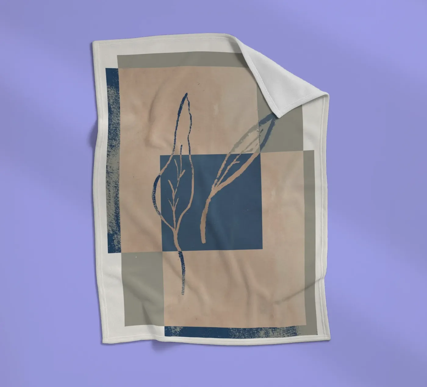 Framed Leafs Fleecedecke von treechild