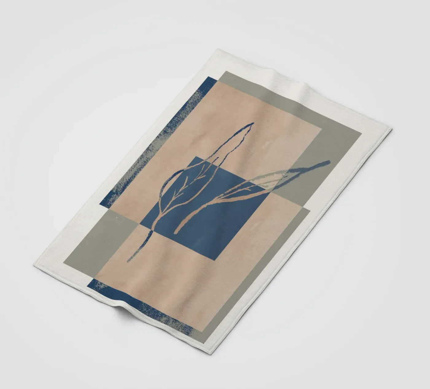 Framed Leafs Fleecedecke von treechild