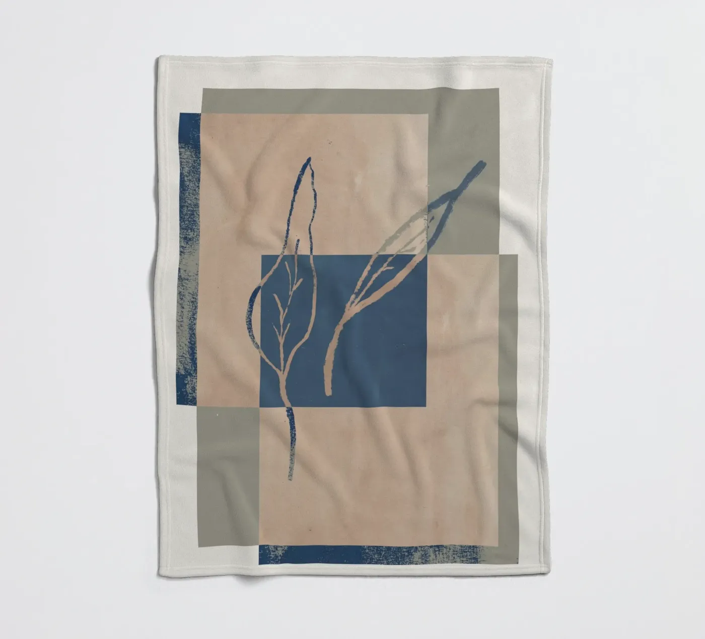 Framed Leafs Fleecedecke von treechild