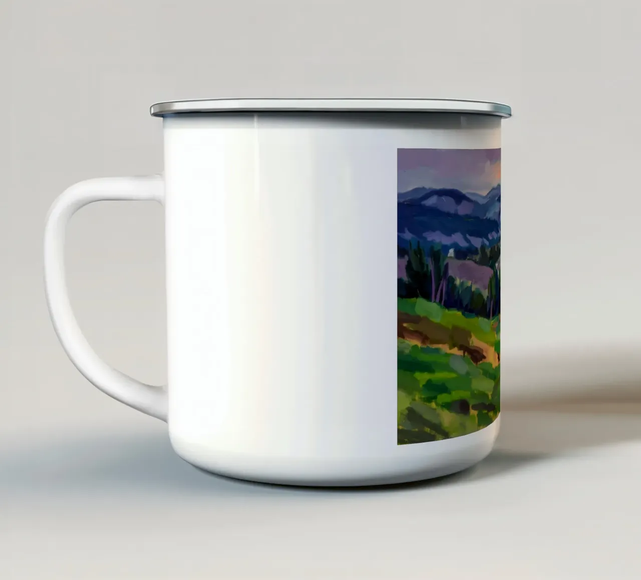 Tetto Rosso della Valle tazza in smalto da Radiance Landscape