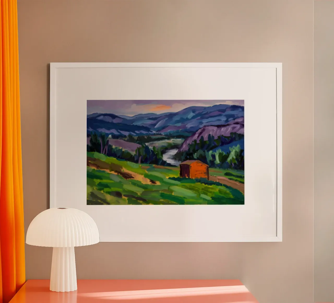 Tetto Rosso della Valle poster da Radiance Landscape