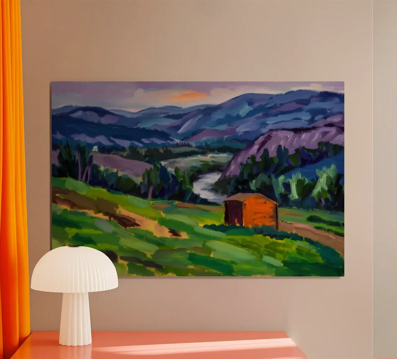 Tetto Rosso della Valle poster da Radiance Landscape