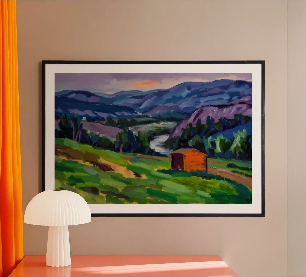 Tetto Rosso della Valle poster da Radiance Landscape