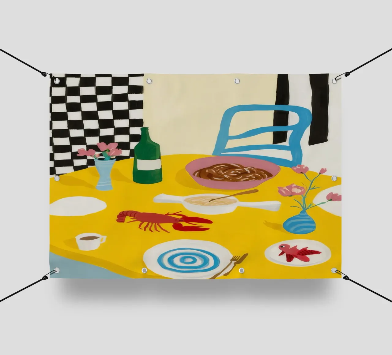 Rivolta per la cena a base di aragosta telo in pvc da Moonlite Desire