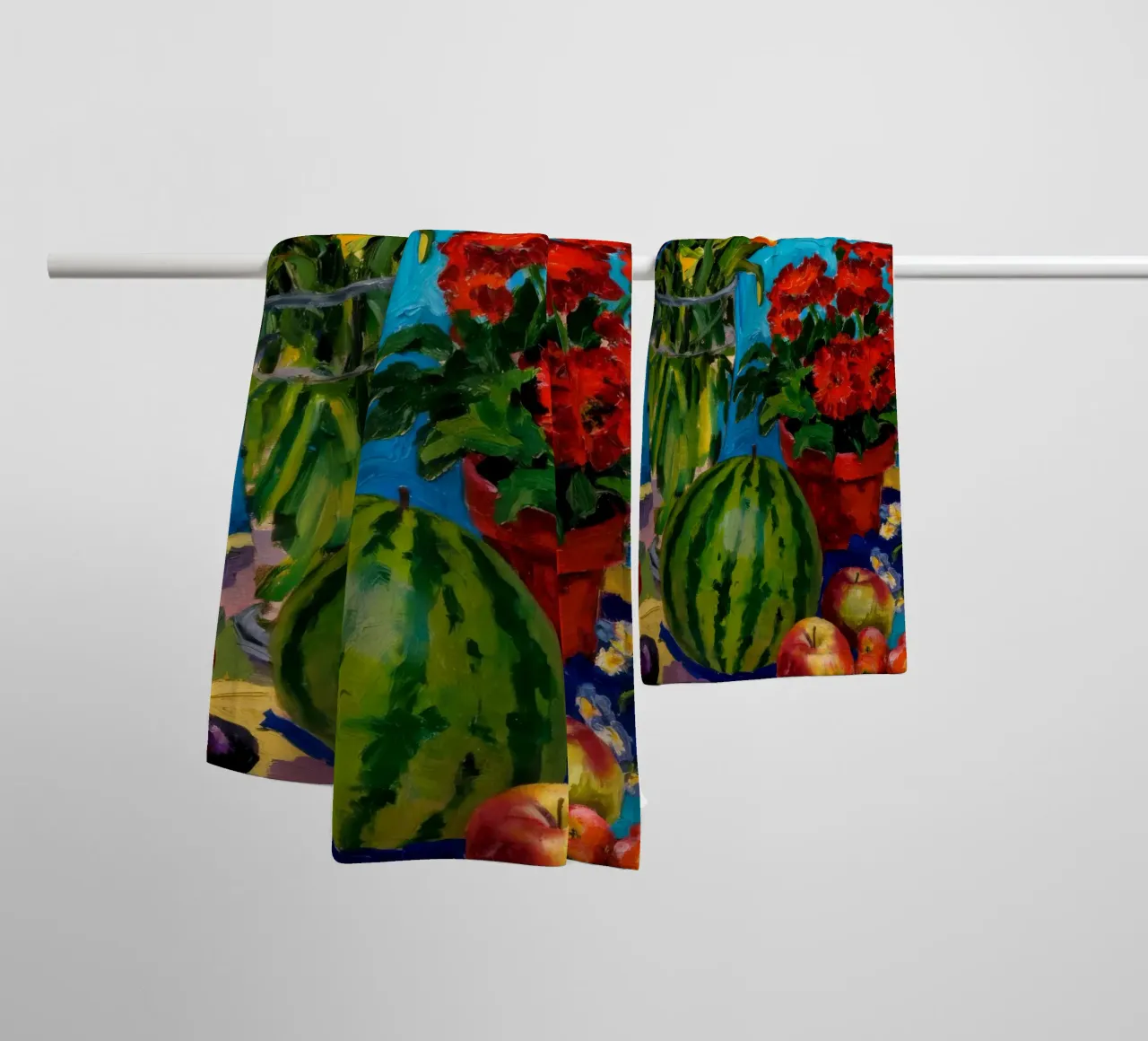 Crimson Bloom Watermelon towel by Lush Essence