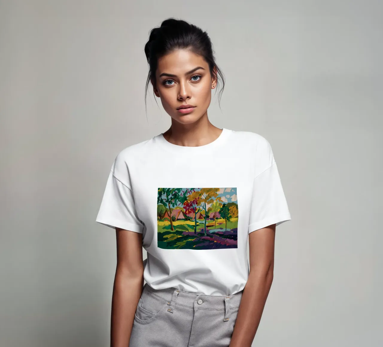 Geometria degli alberi d'autunno t-shirt da Radiance Landscape