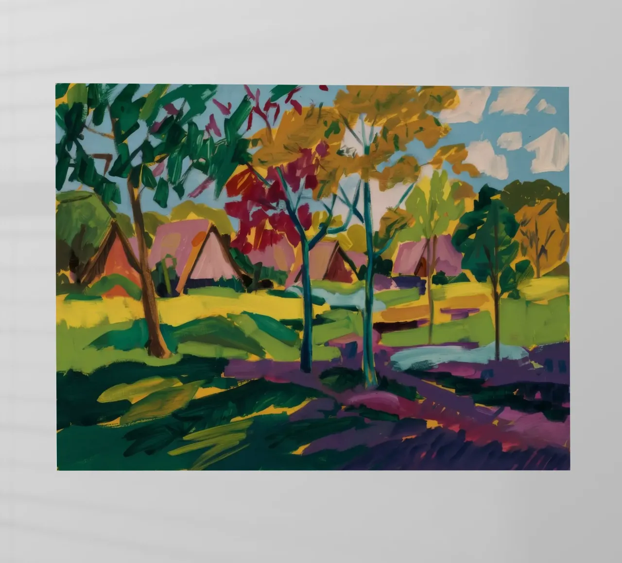 Geometria degli alberi d'autunno pellicola backlit da Radiance Landscape