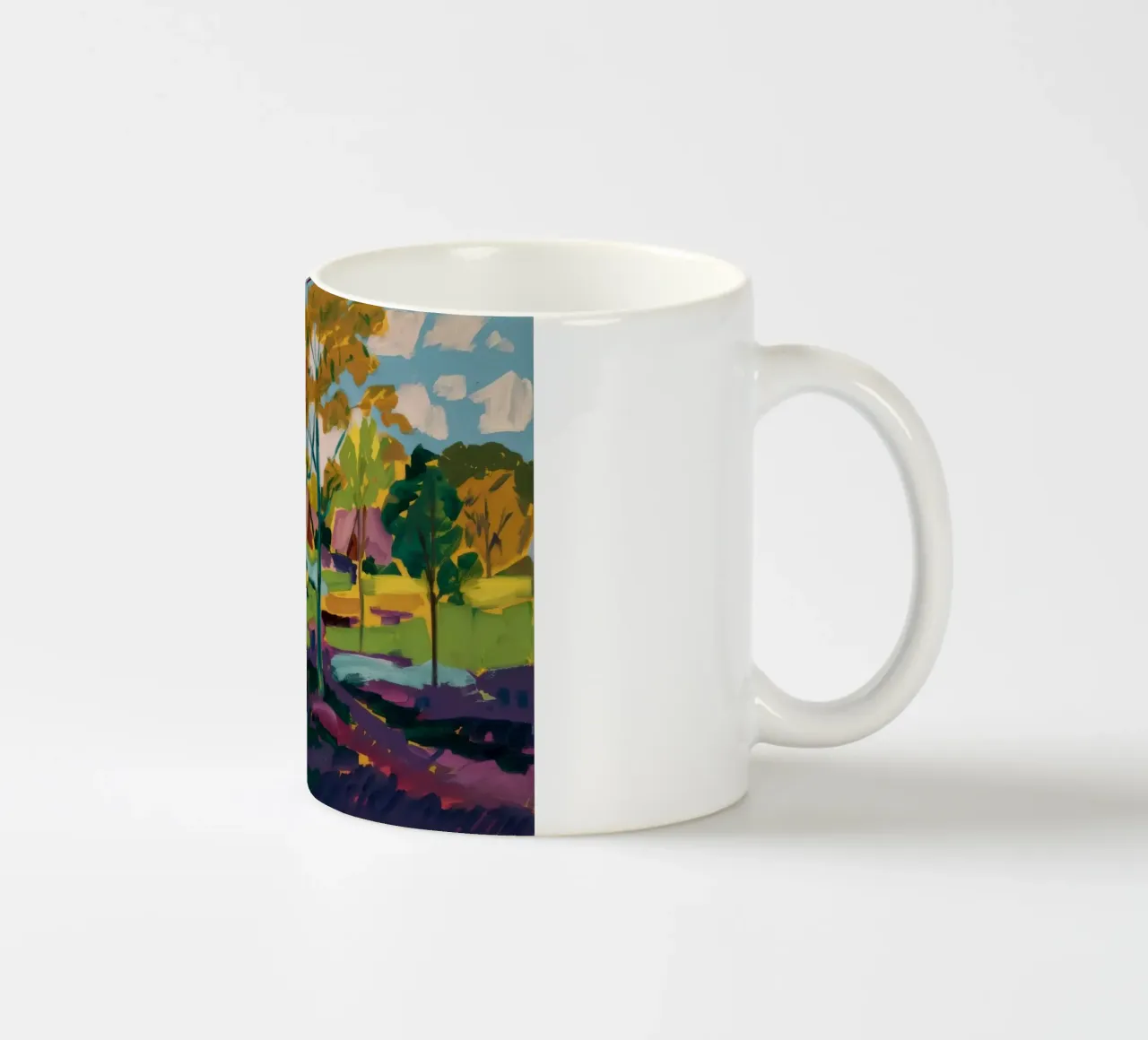 Geometria degli alberi d'autunno tazza in ceramica da Radiance Landscape