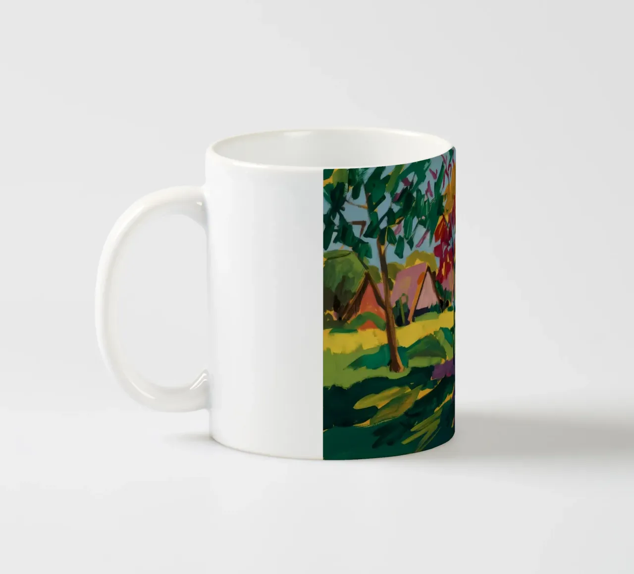 Geometria degli alberi d'autunno tazza in ceramica da Radiance Landscape