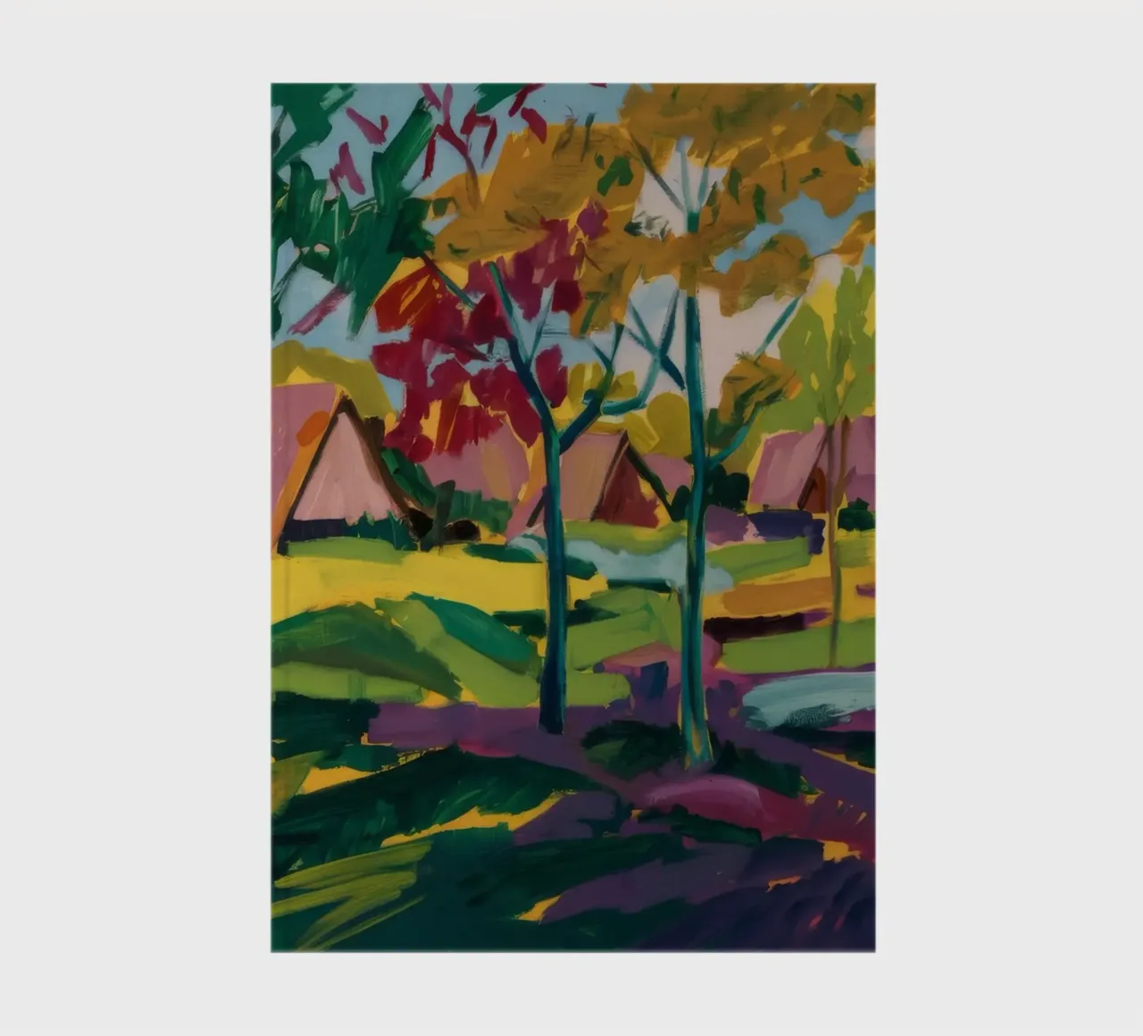 Autumn Treeline Geometry notebook by Radiance Landscape