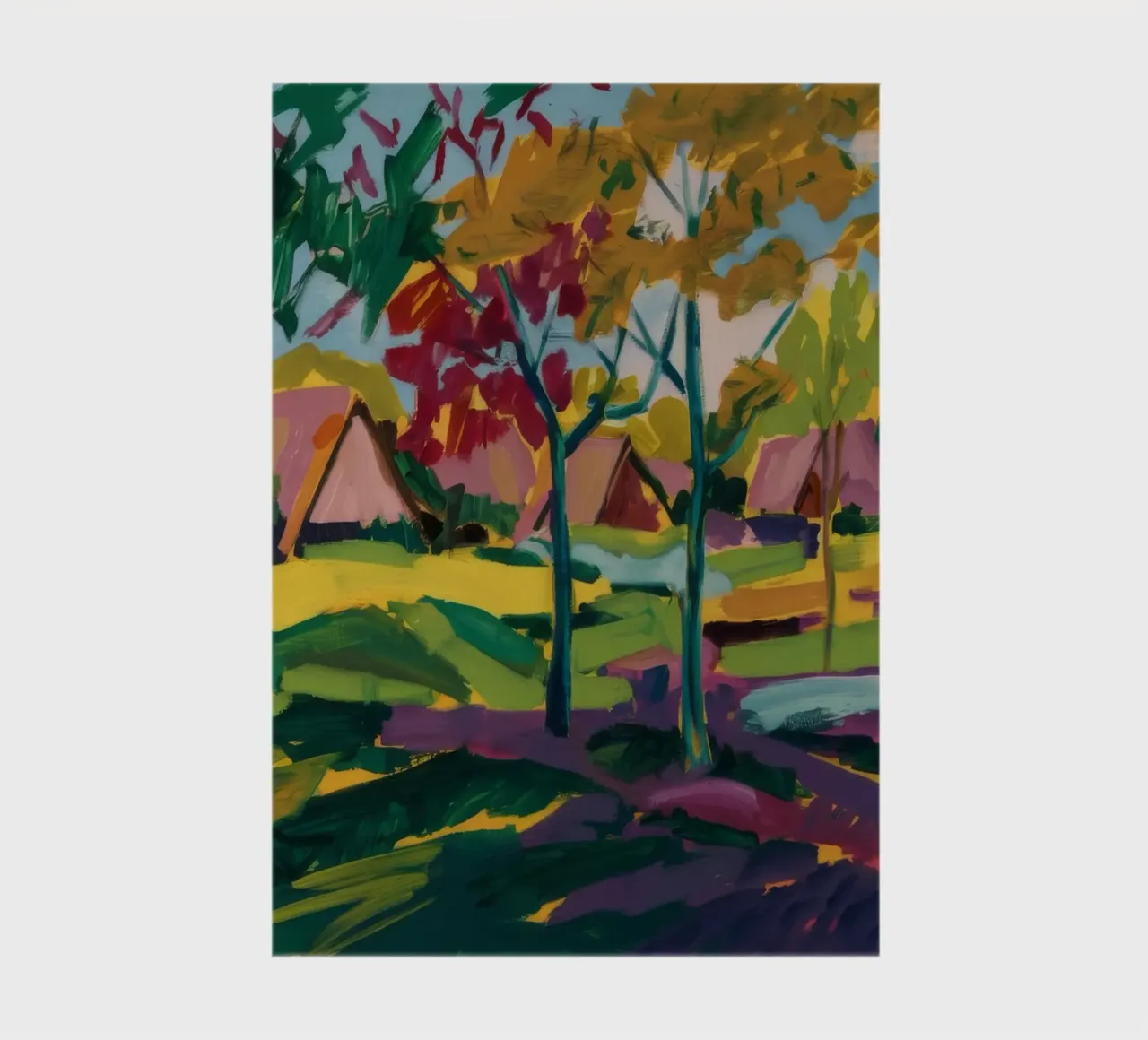 Autumn Treeline Geometry notebook by Radiance Landscape