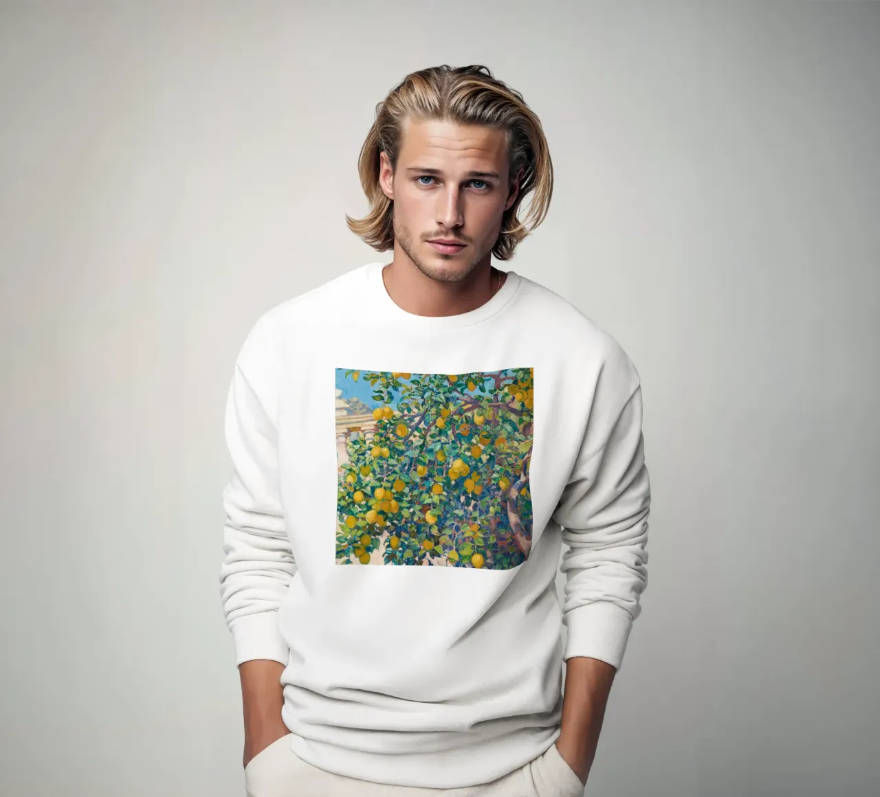 Lemon Trees in La Mortola - Theo van Rysselberghe sweatshirt by Lucypants