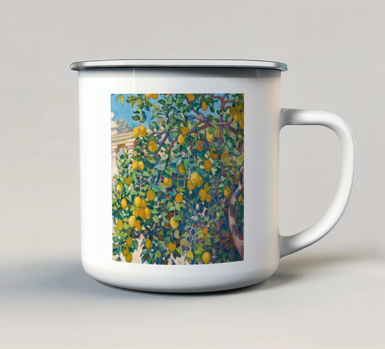 Alberi di limone a La Mortola - Theo van Rysselberghe tazza in smalto da Lucypants