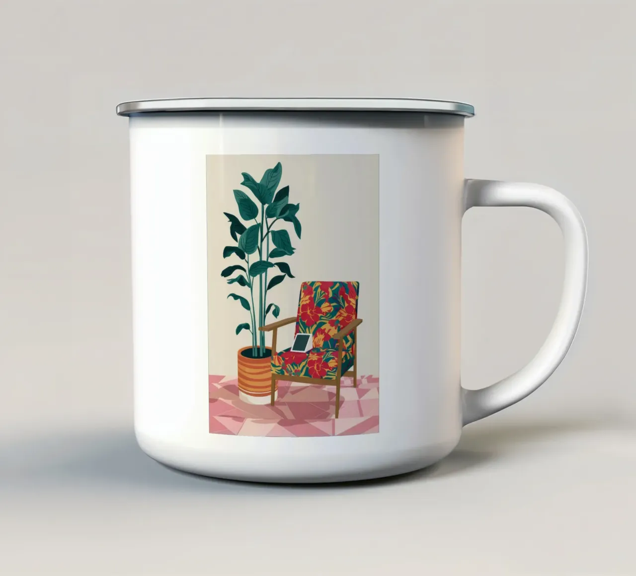 Poltrona Jungle Nook tazza in smalto da Moonlite Desire