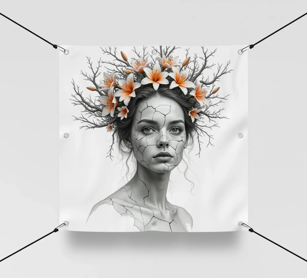 Corona di quiete telo in pvc da Dustlight Atelier