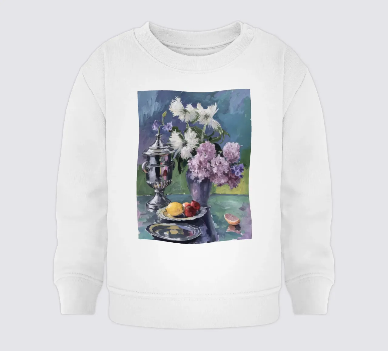 Lillà in brocca d'argento felpa neonato da Radiance Landscape