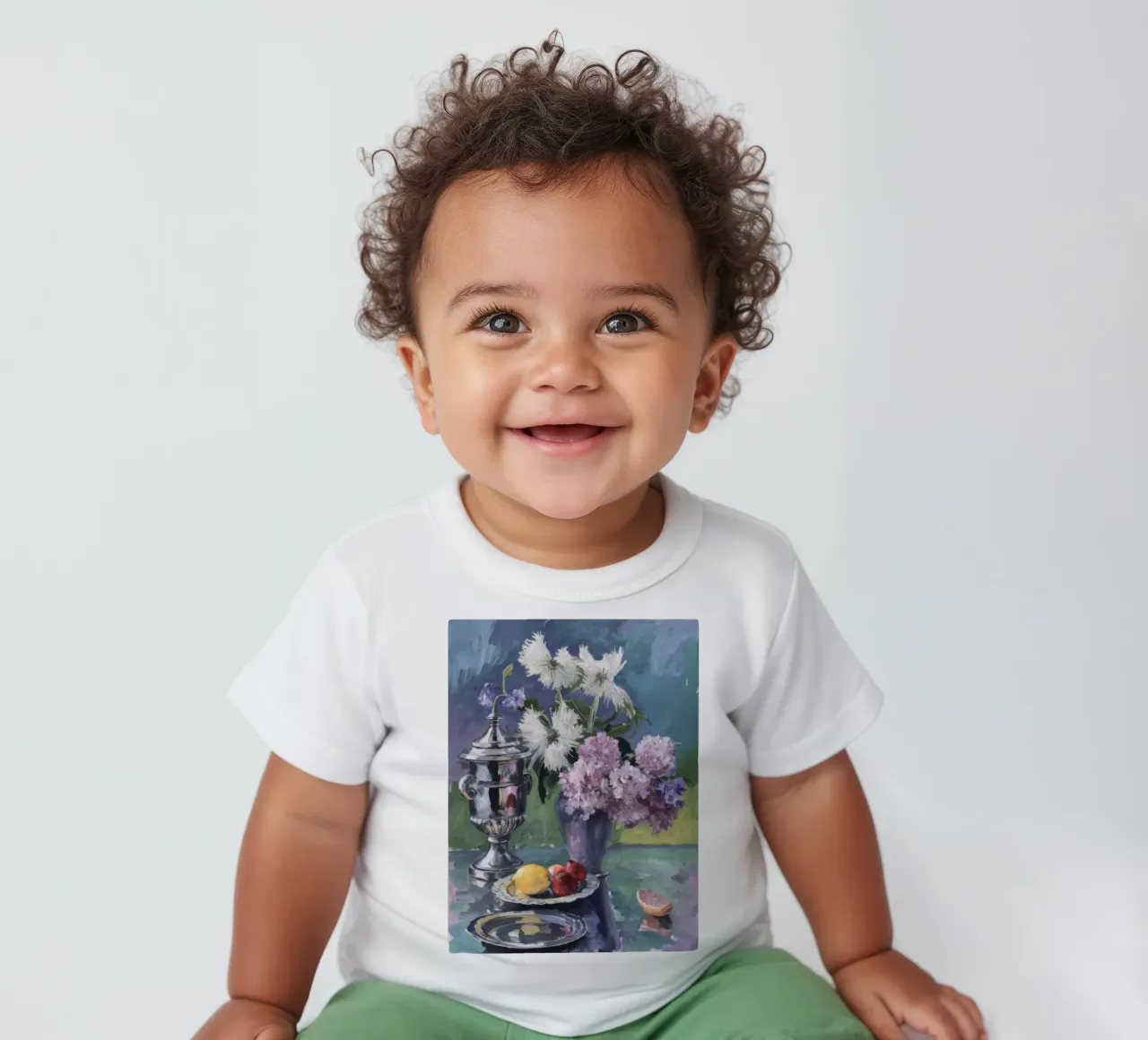 Lillà in brocca d'argento maglietta neonato da Radiance Landscape