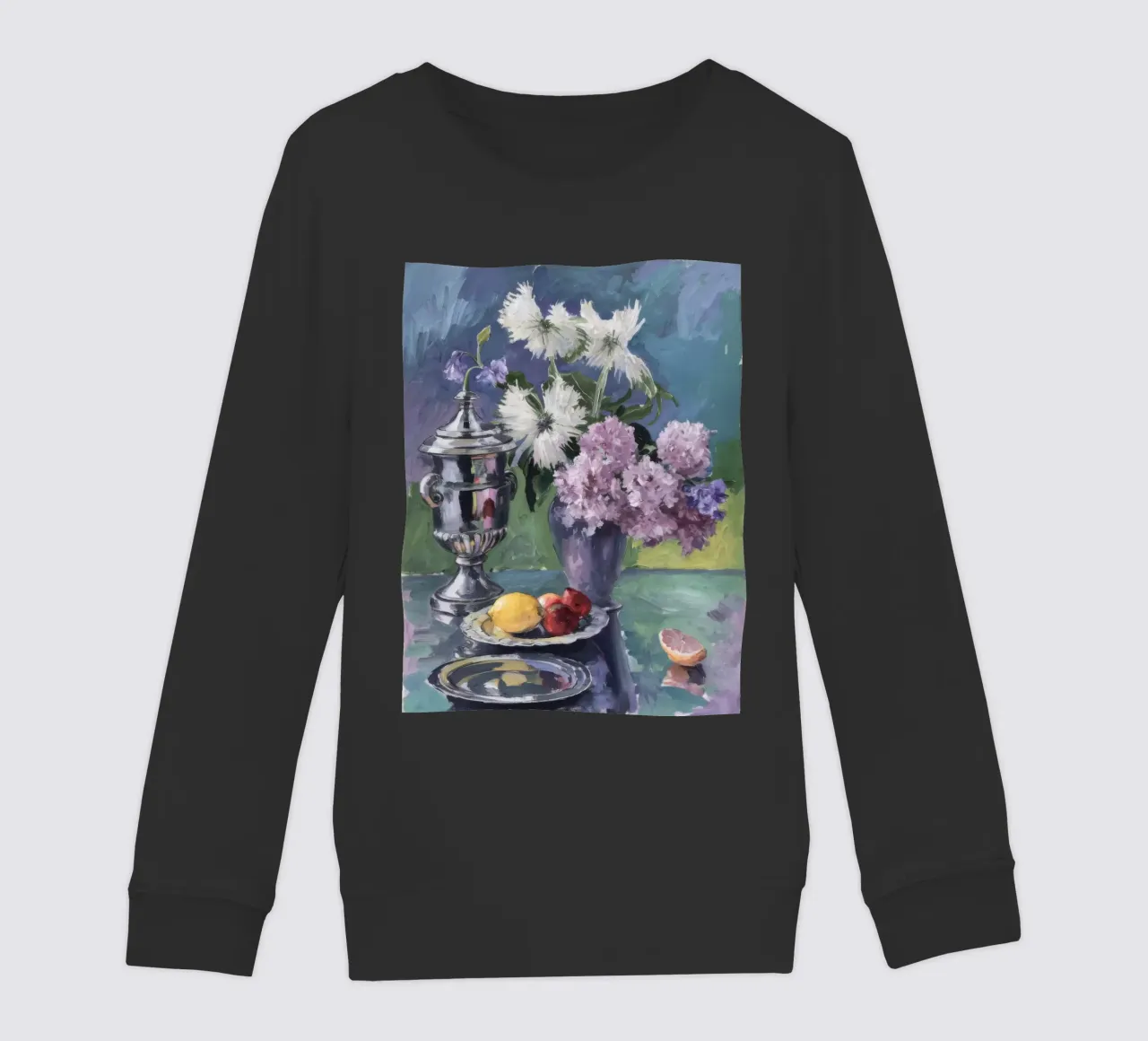 Lillà in brocca d'argento felpa bambino da Radiance Landscape