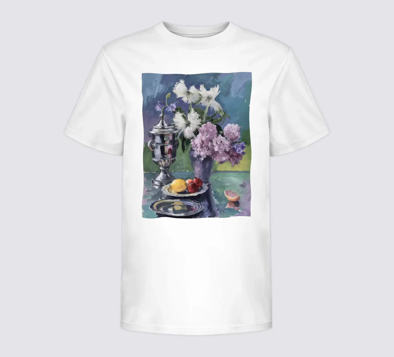 Lillà in brocca d'argento t-shirt bambini da Radiance Landscape