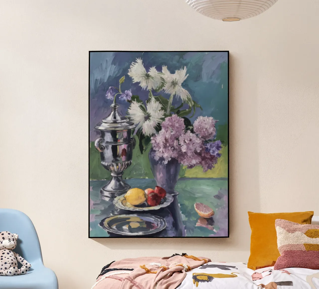 Lillà in brocca d'argento plexiglass da Radiance Landscape