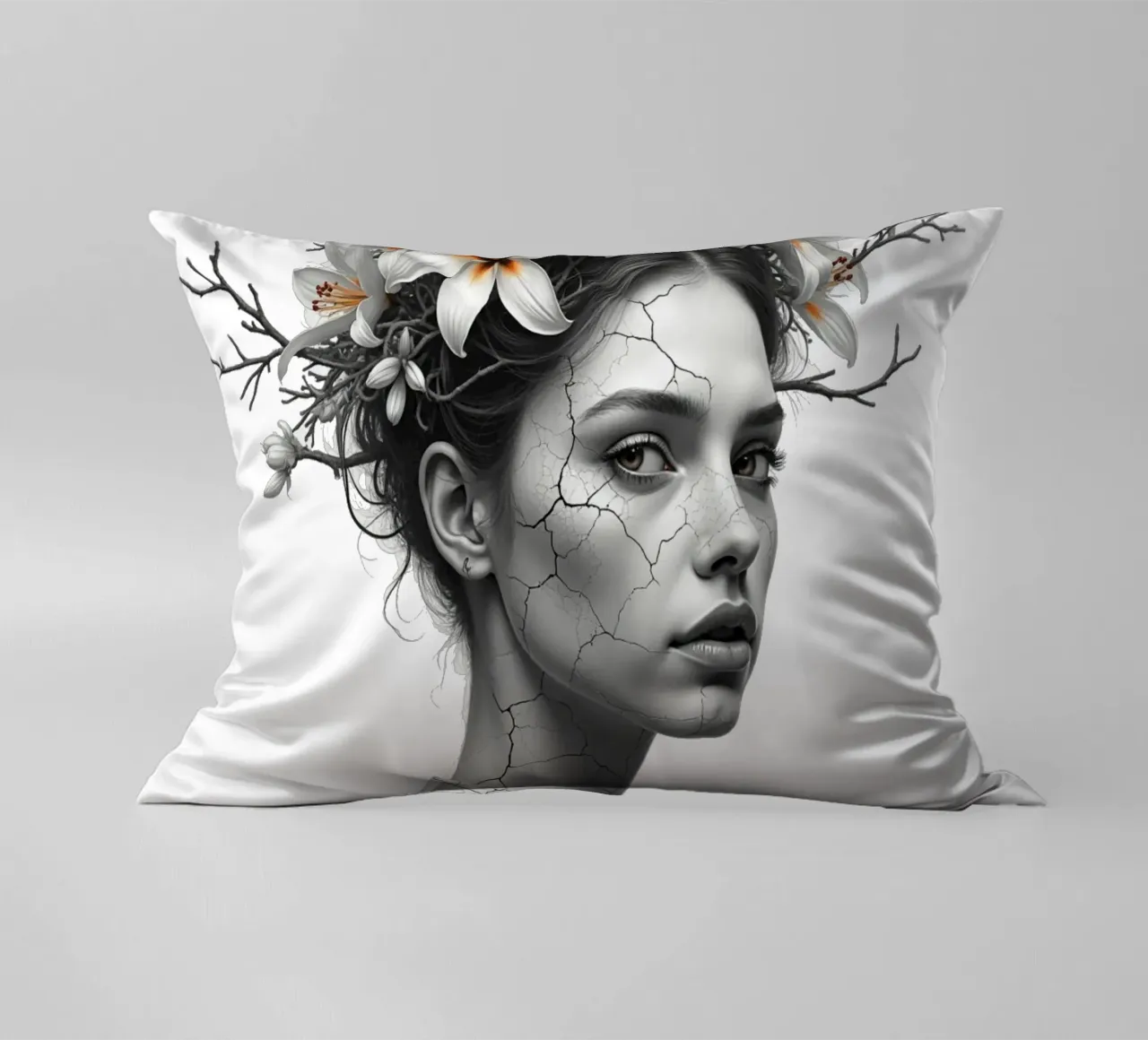 Ribellione in fiore cuscino da Dustlight Atelier