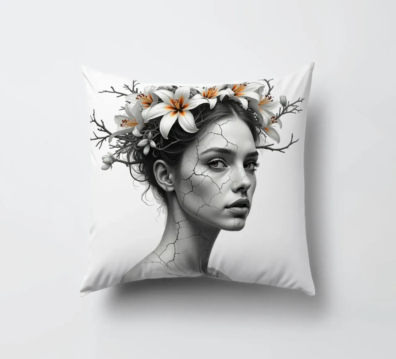 Ribellione in fiore cuscino da Dustlight Atelier