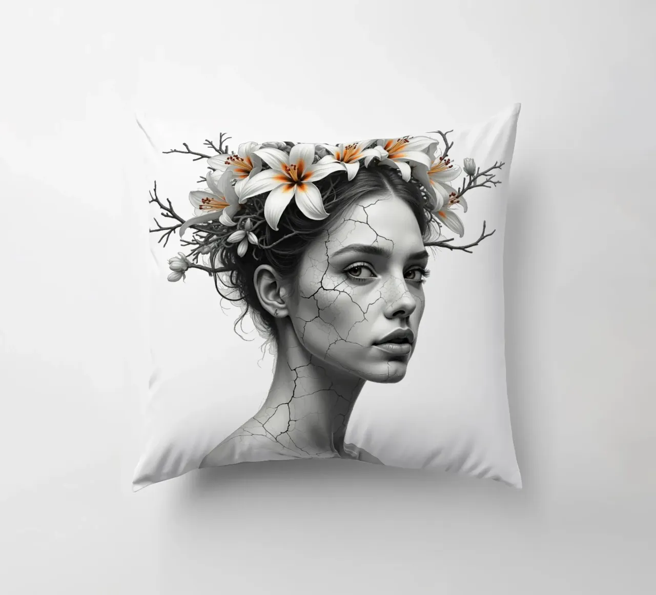 Ribellione in fiore cuscino da Dustlight Atelier