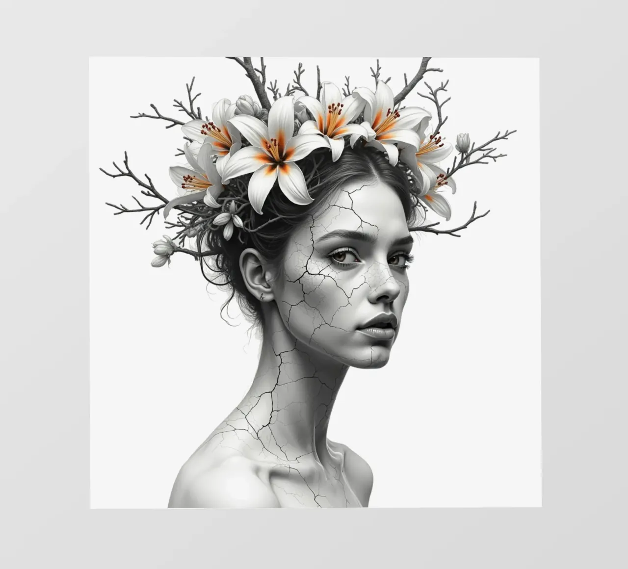 Ribellione in fiore telo in pvc da Dustlight Atelier