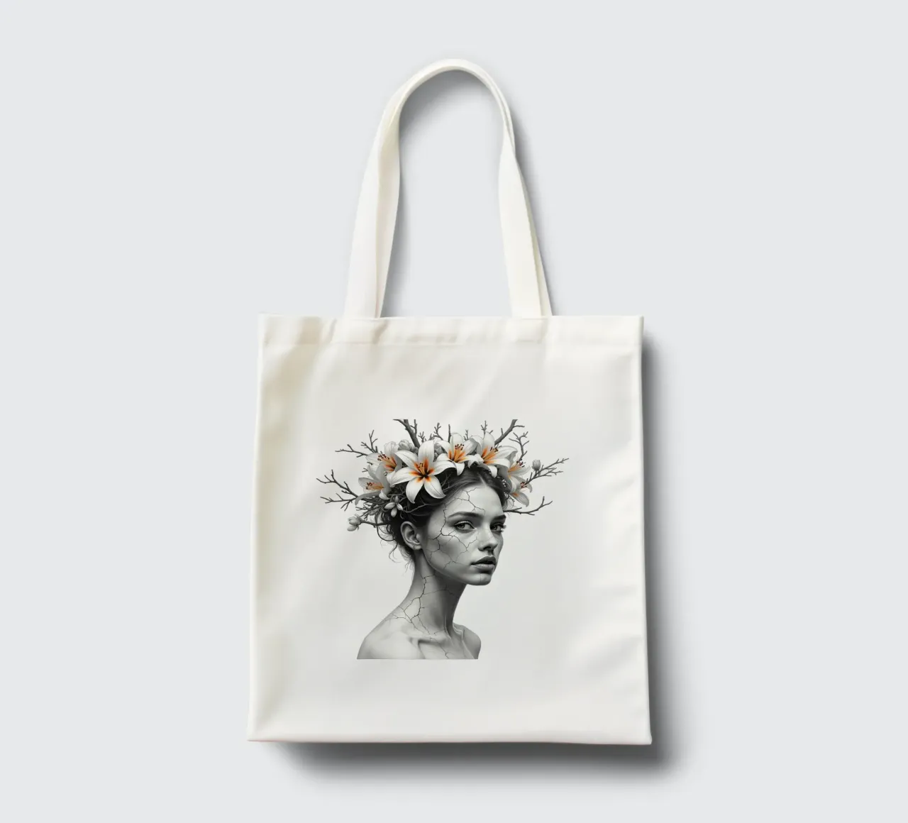 Ribellione in fiore borsa in juta da Dustlight Atelier