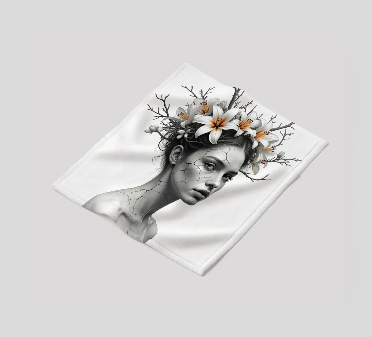 Ribellione in fiore coperta in pile da Dustlight Atelier