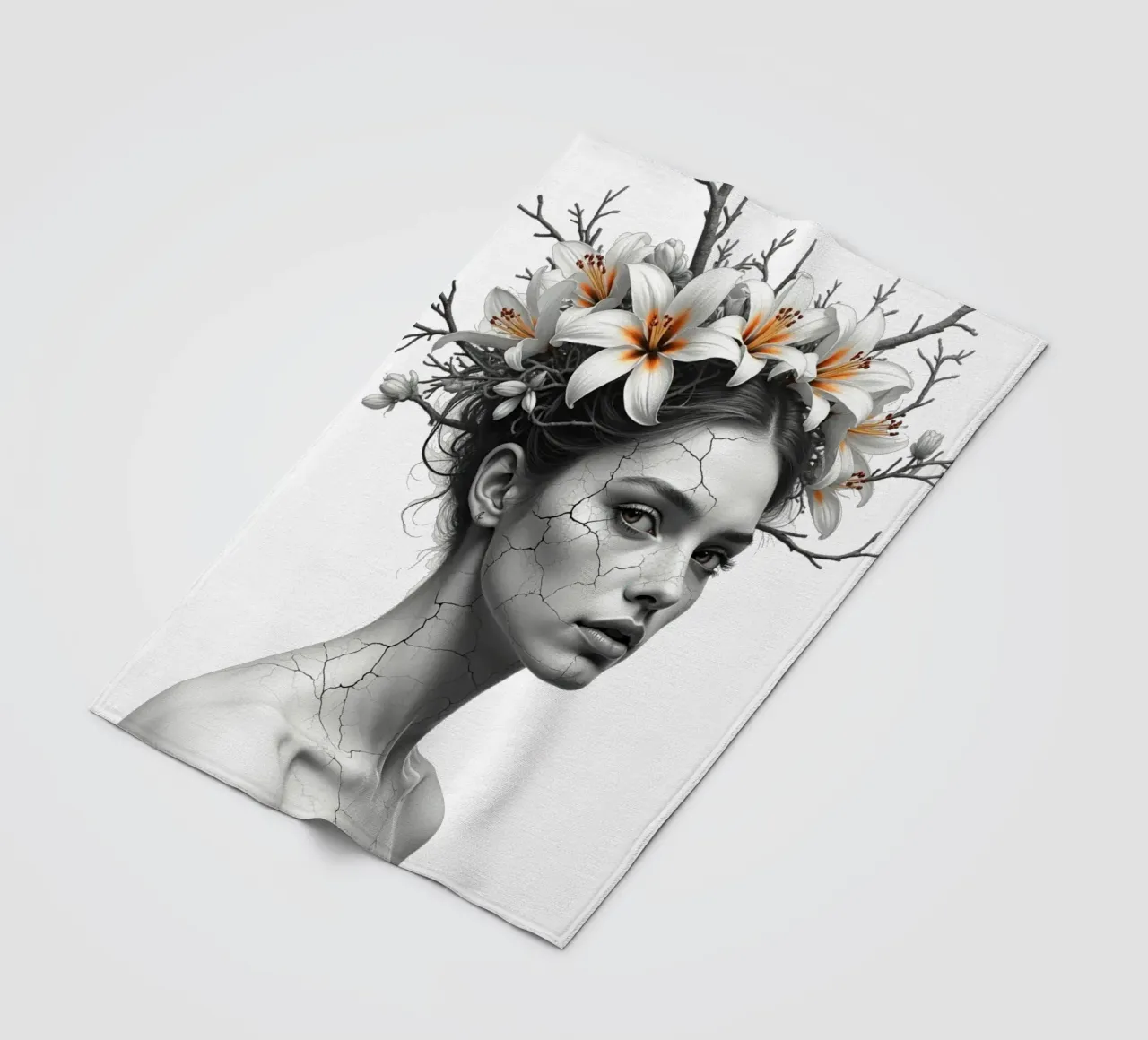 Ribellione in fiore coperta in pile da Dustlight Atelier