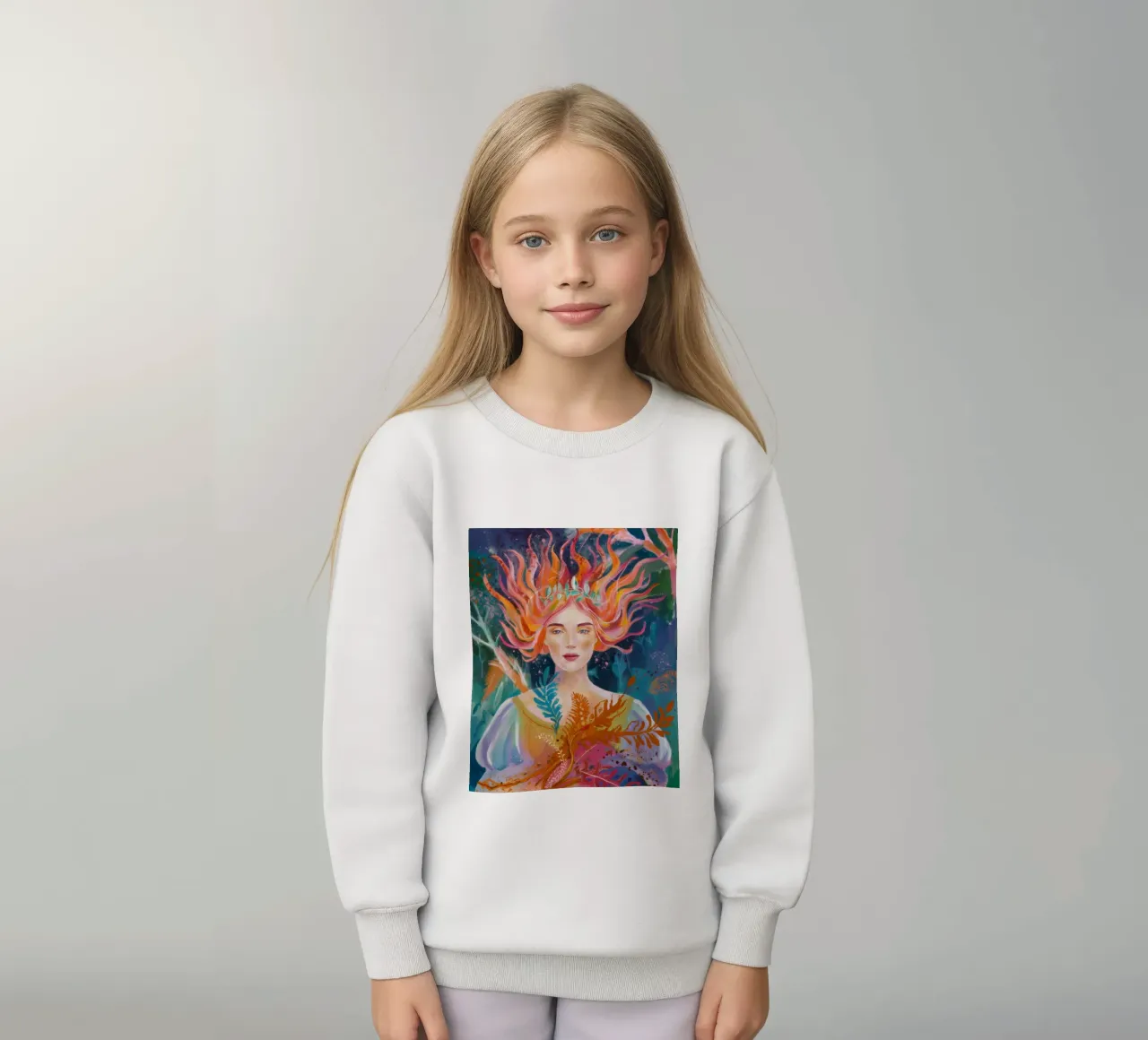 Mirada de penacho de fénix sudadera para niño de Vivid Reverie