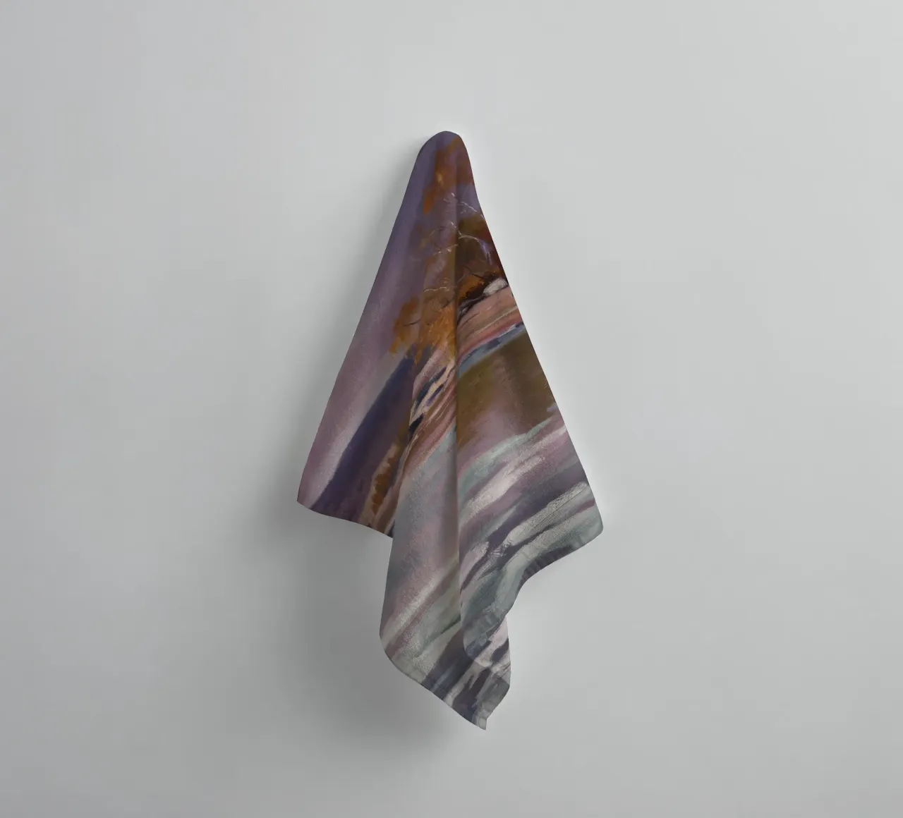 Frozen Lake Twilight towel by Radiance Landscape