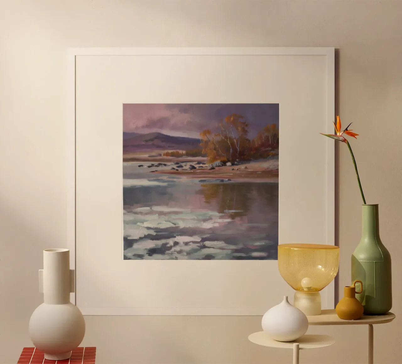 Bevroren meer schemering poster van Radiance Landscape