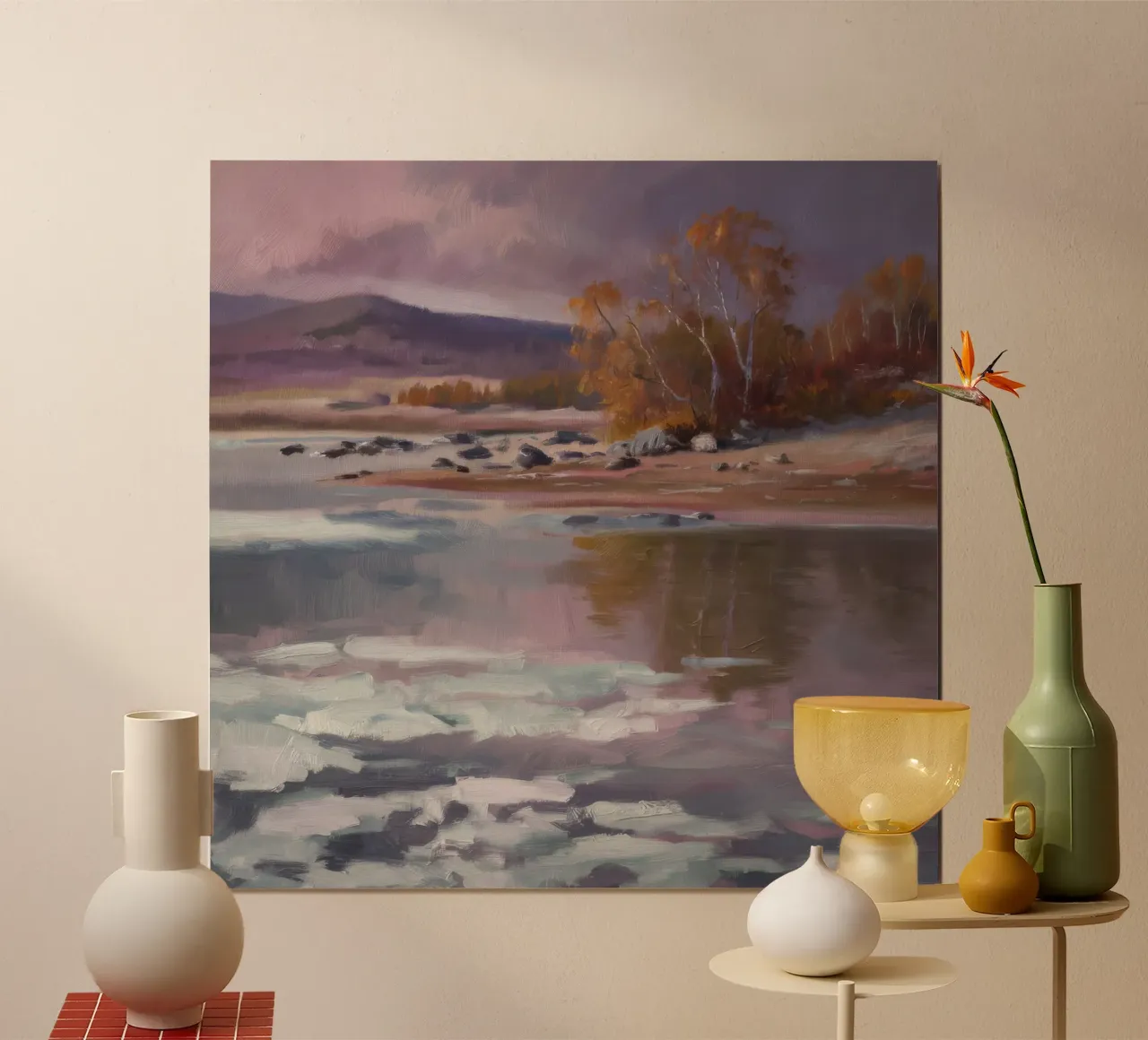 Bevroren meer schemering poster van Radiance Landscape