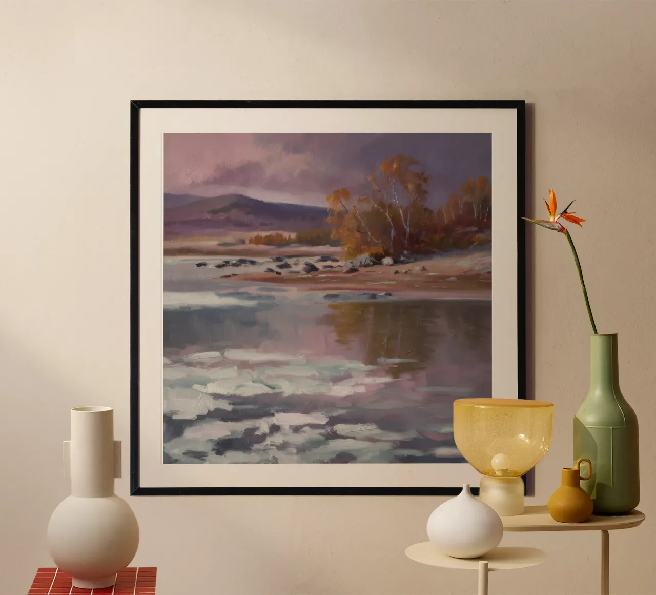 Bevroren meer schemering poster van Radiance Landscape