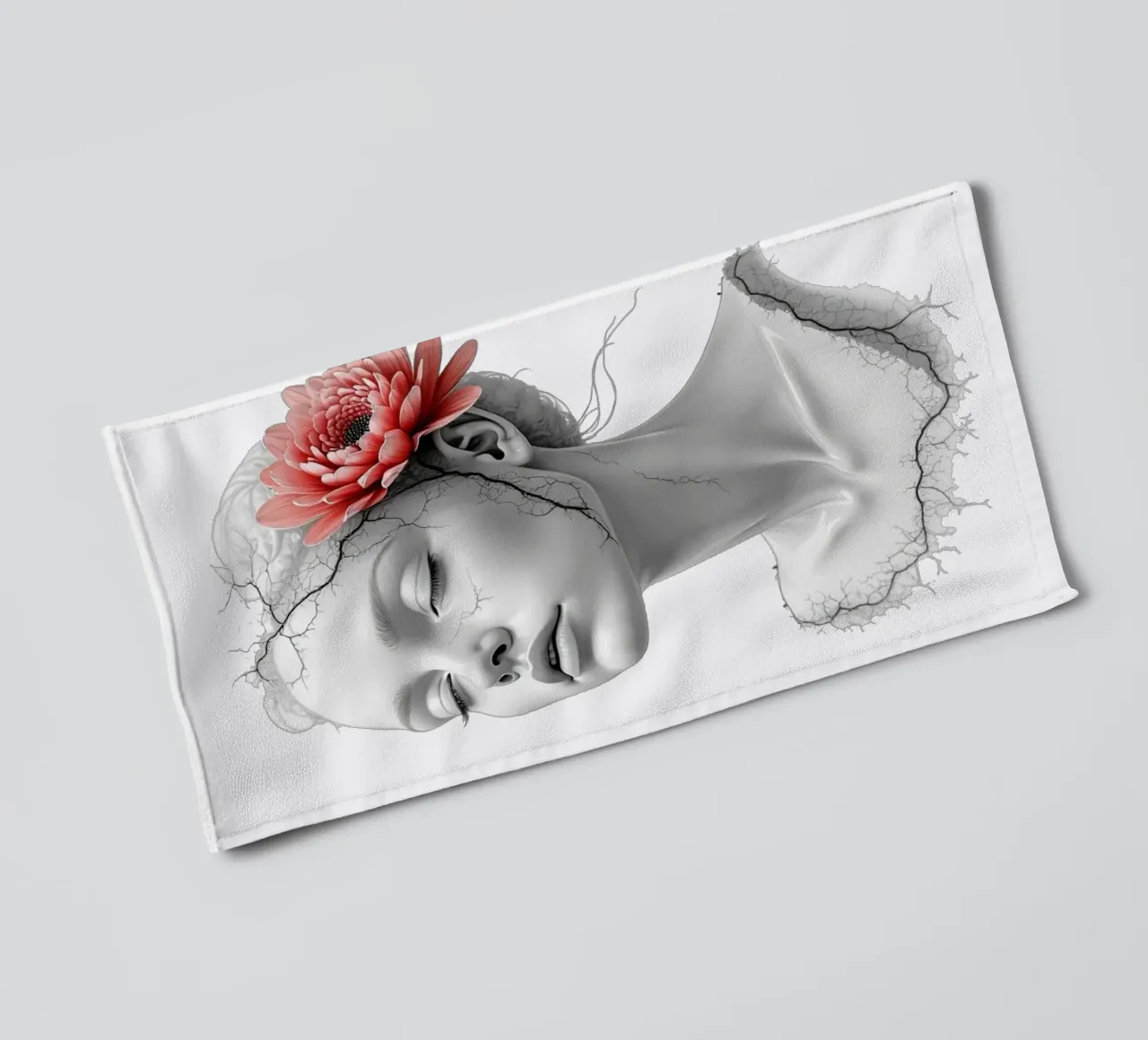 L'efflorescence silencieuse serviette de bain de Dustlight Atelier
