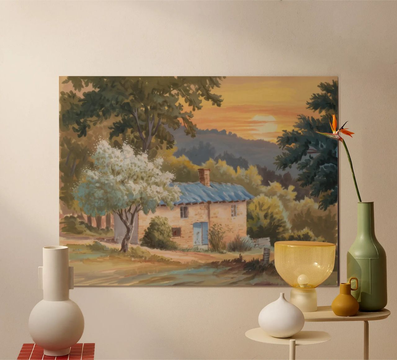 Steinhaus-Obstgarten Poster von Radiance Landscape