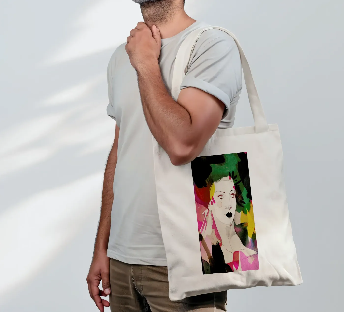 Bold tote bag by Ekaterina Koroleva