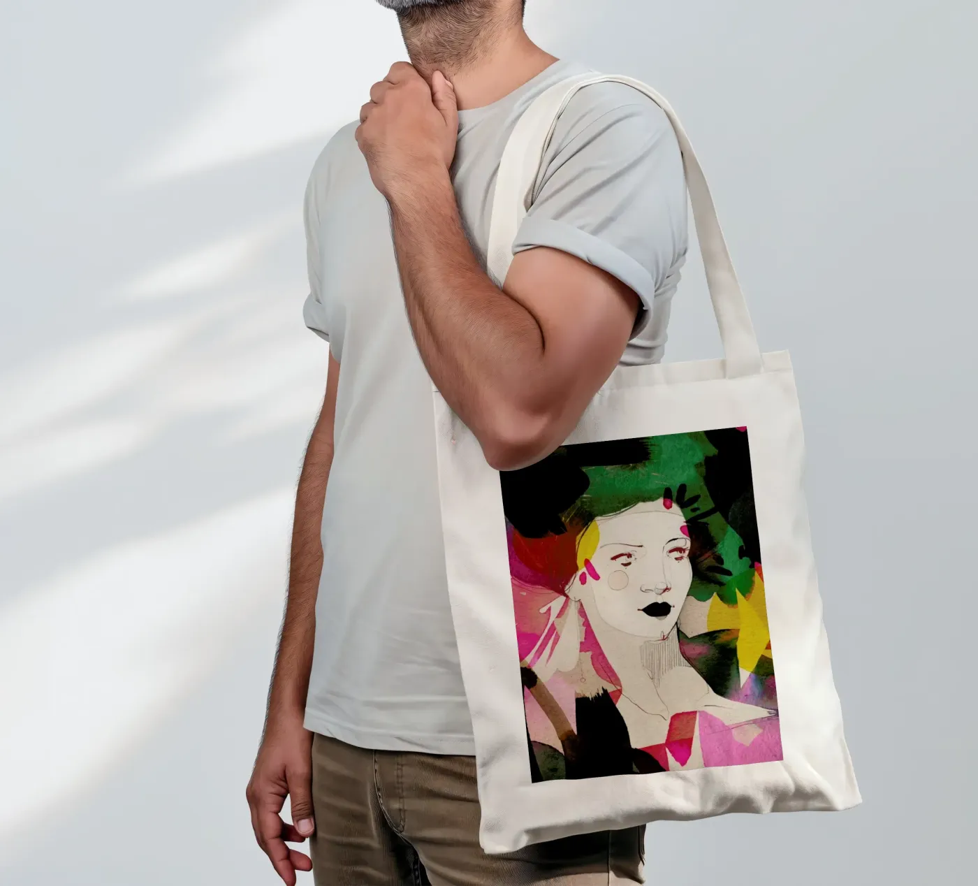 Bold tote bag by Ekaterina Koroleva