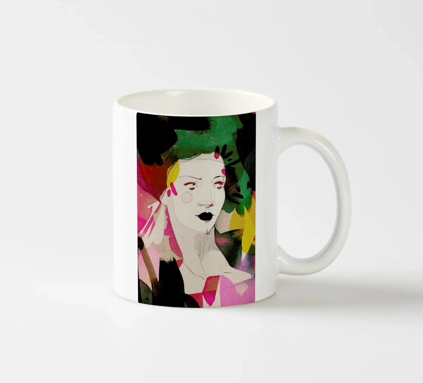 Bold ceramic mug by Ekaterina Koroleva