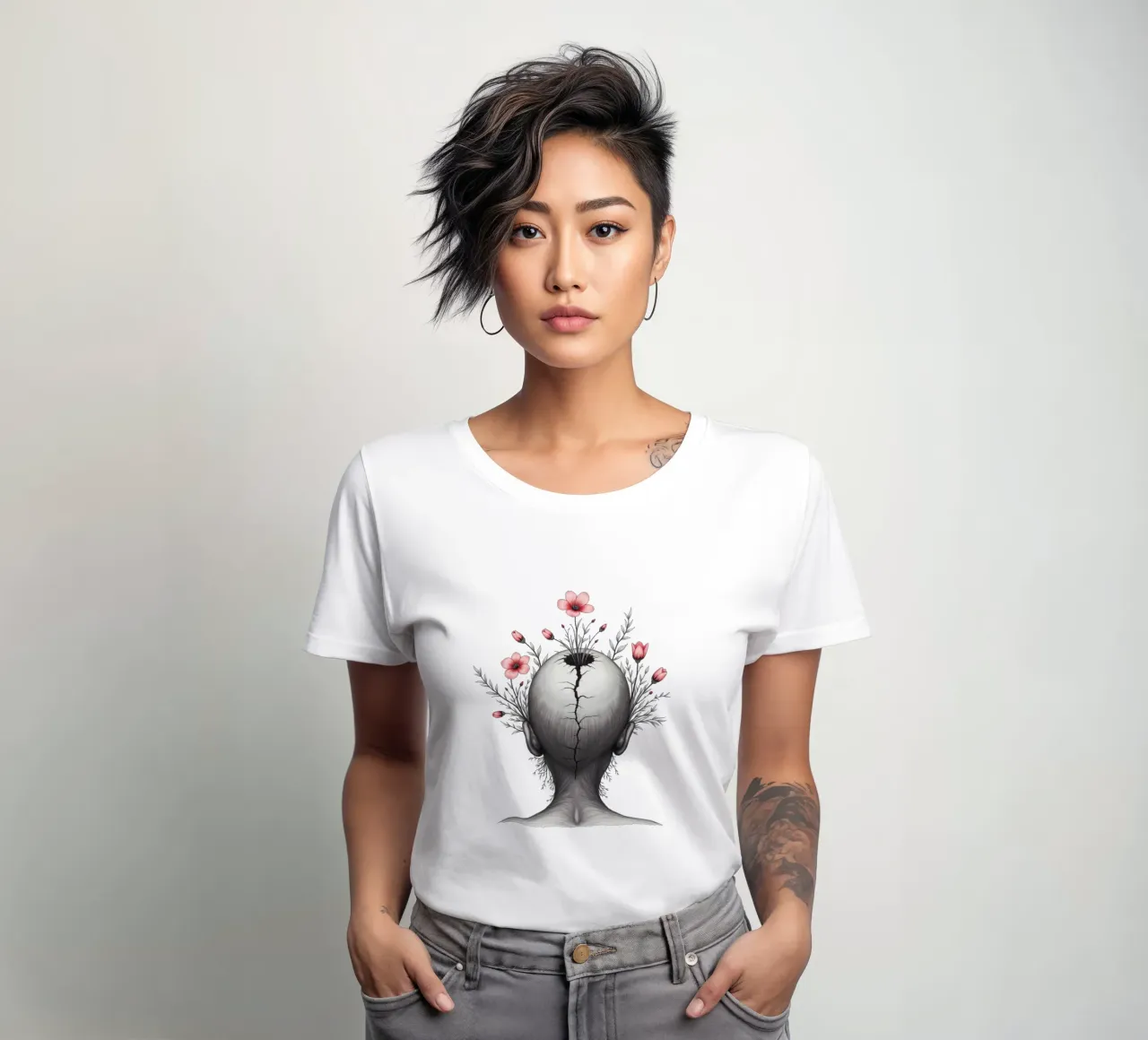 What Grows From the Break women's fitted t-shirt by Dustlight Atelier