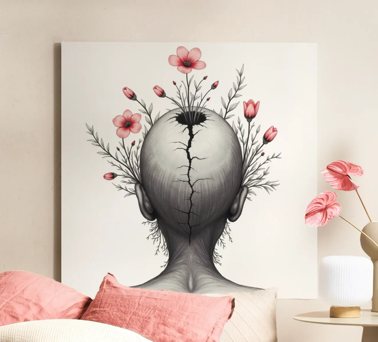 What Grows From the Break canvas by Dustlight Atelier