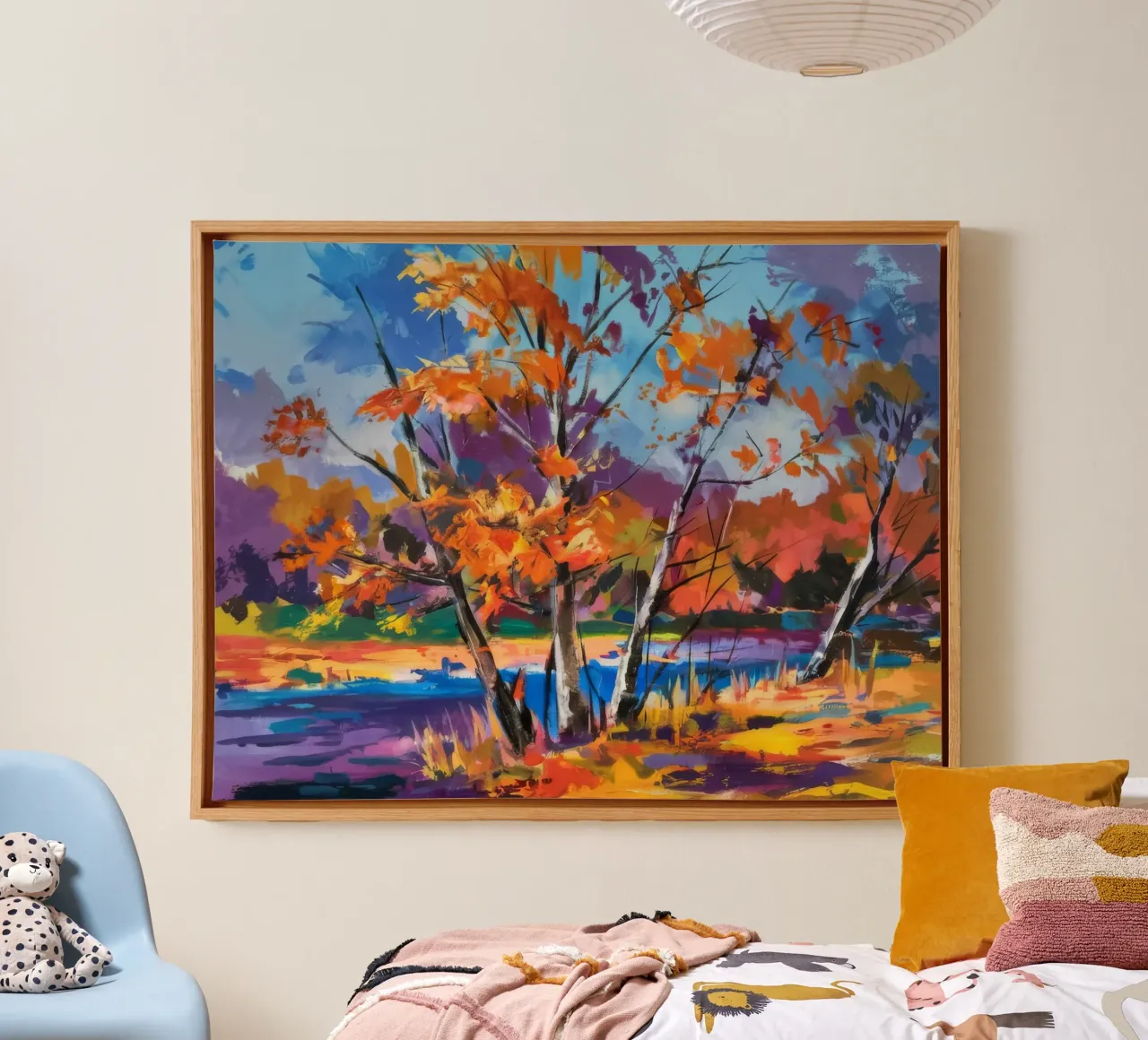 Betulla Fuoco d'Autunno tela con Cornice a cassetta da Radiance Landscape