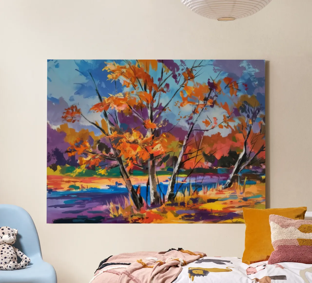 Betulla Fuoco d'Autunno tela con Cornice a cassetta da Radiance Landscape