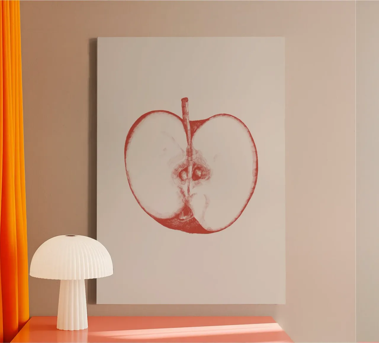 Red Apple canvas met Baklijst van La Bola