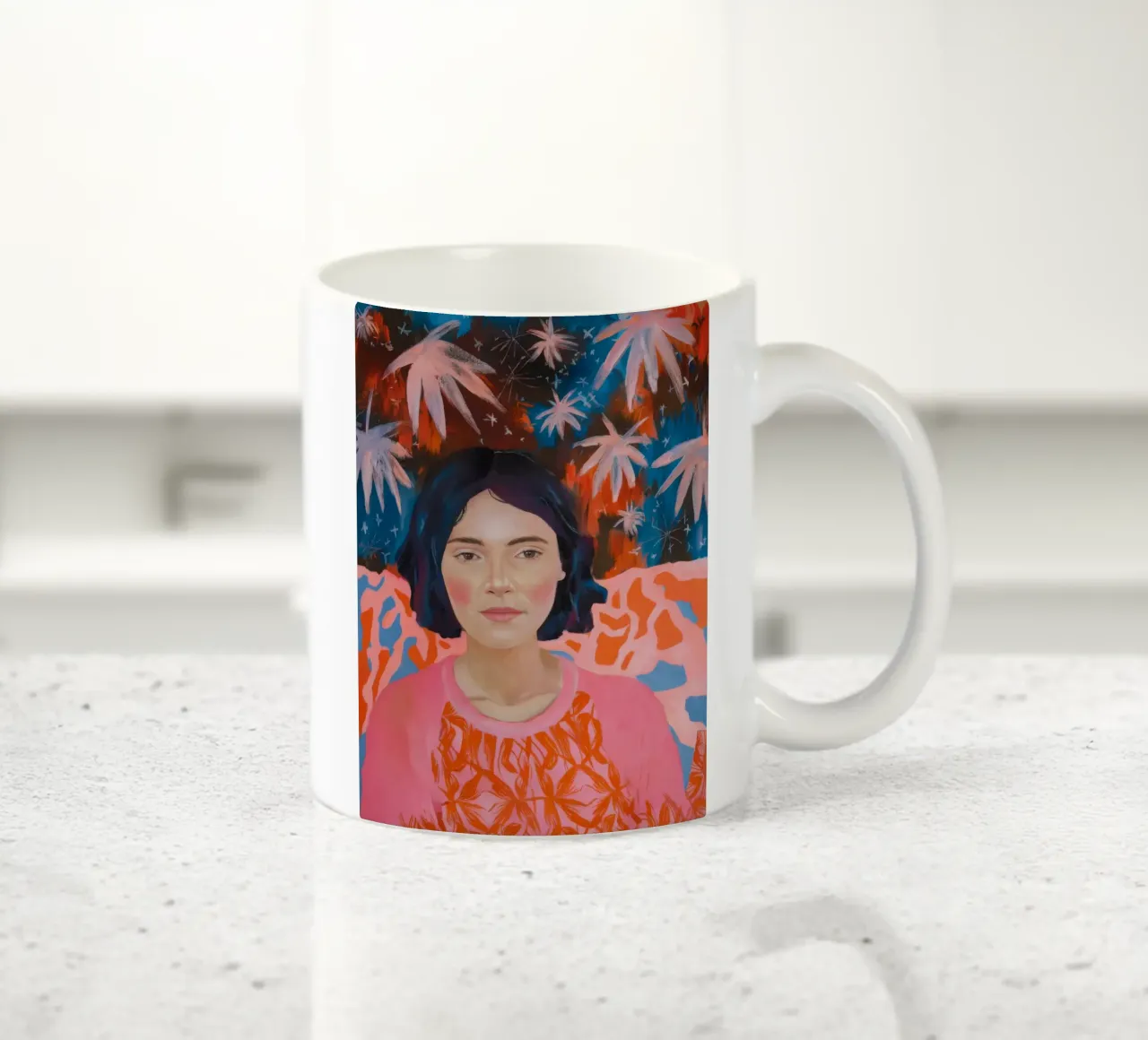 Petalo cosmico pop tazza in ceramica da Vivid Reverie