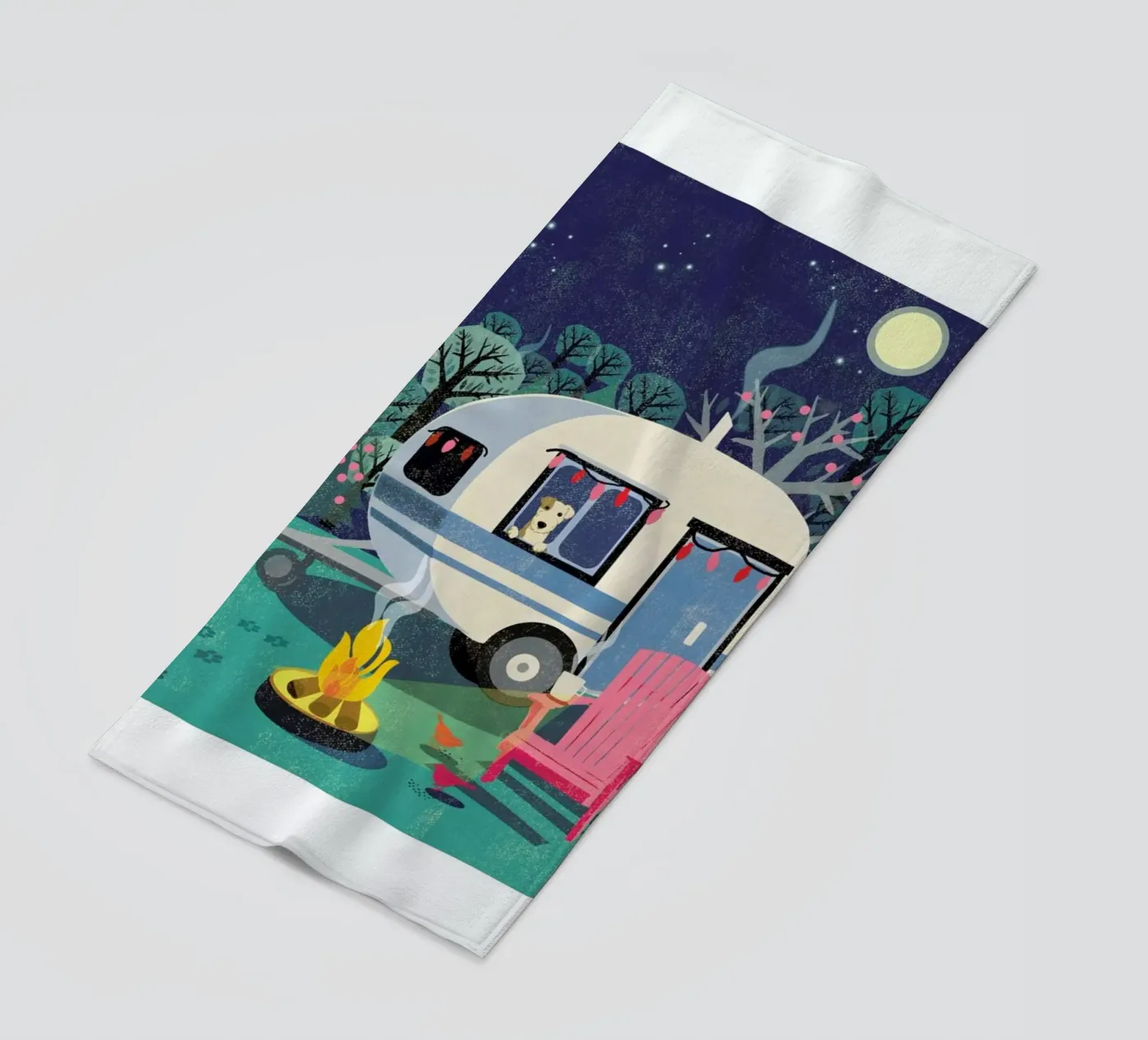 Caravan beach towel by Rocket68