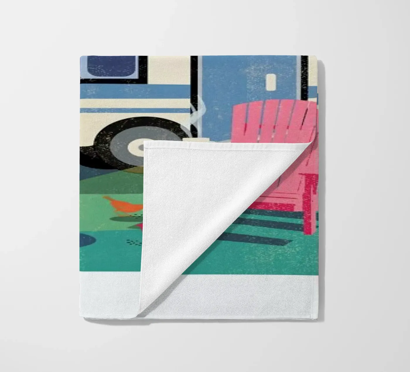Caravan beach towel by Rocket68