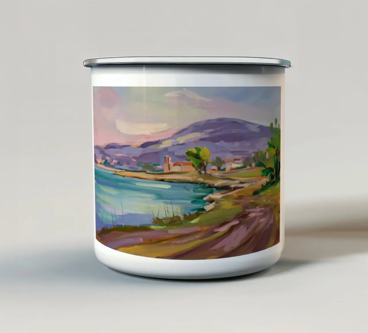 Strada costiera Vista tazza in smalto da Radiance Landscape